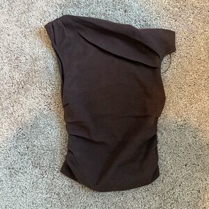 Le Lis Chocolate Brown Knit Top